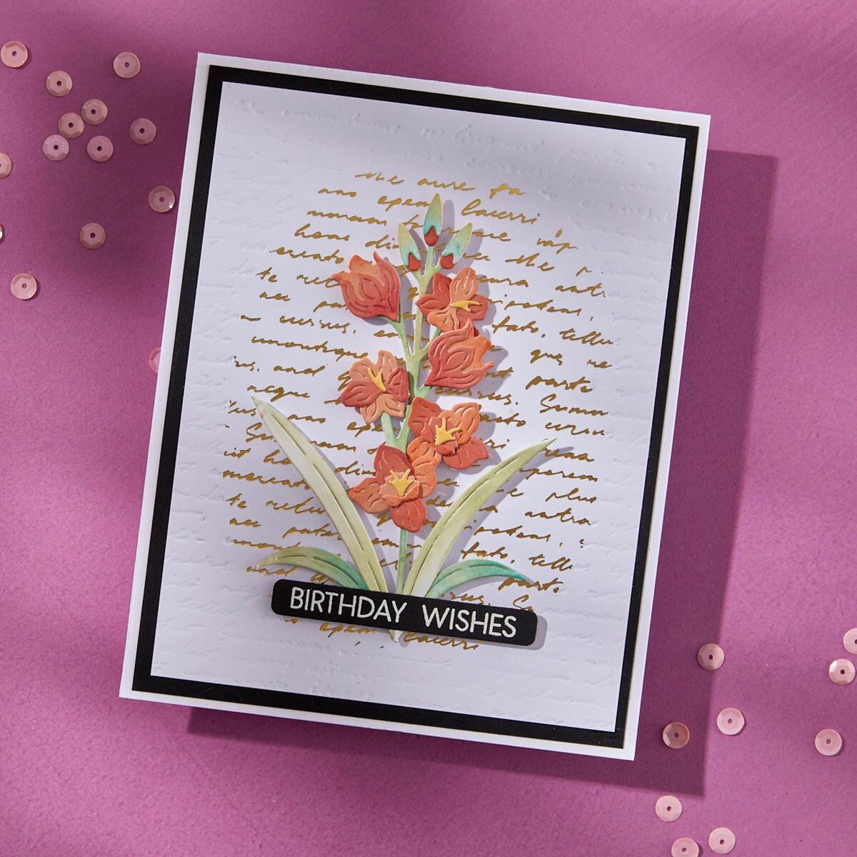 Spellbinders Script Text BetterPress Plate - CraftSource Market: Craft Supplies & Kits Spellbinders > Letterpress > Floral > Craft Press Plate