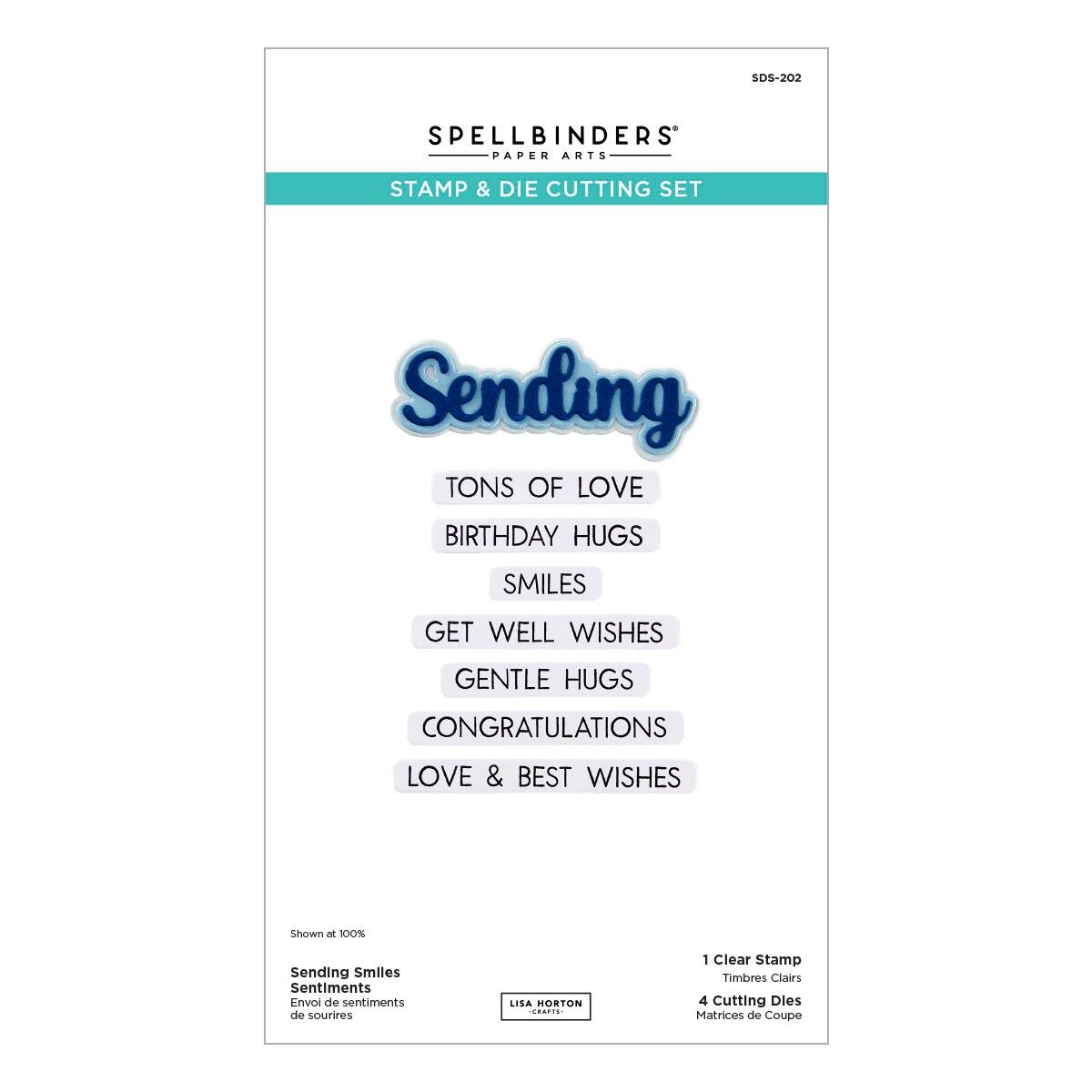 Spellbinders Sending Smiles Sentiments Clear Stamp & Die Set - CraftSource Market: Craft Supplies & Kits Spellbinders > Stamps > Birthday > Craft Stamp Set