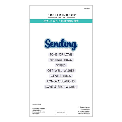 Spellbinders Sending Smiles Sentiments Clear Stamp & Die Set - CraftSource Market: Craft Supplies & Kits Spellbinders > Stamps > Birthday > Craft Stamp Set