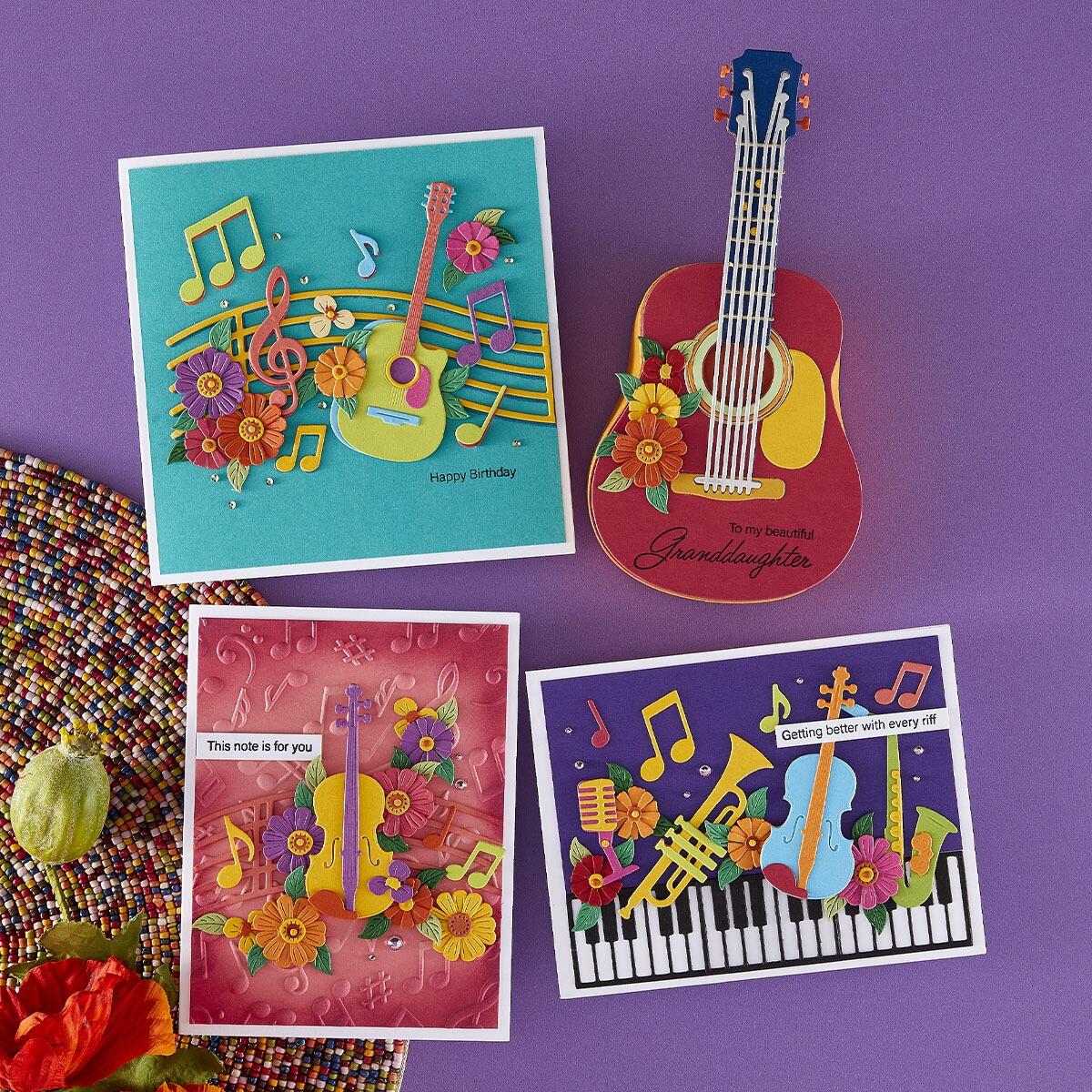 Spellbinders Small Instruments Die Bundle - CraftSource Market: Craft Supplies & Kits Spellbinders > Bundles > Music > Craft Bundle