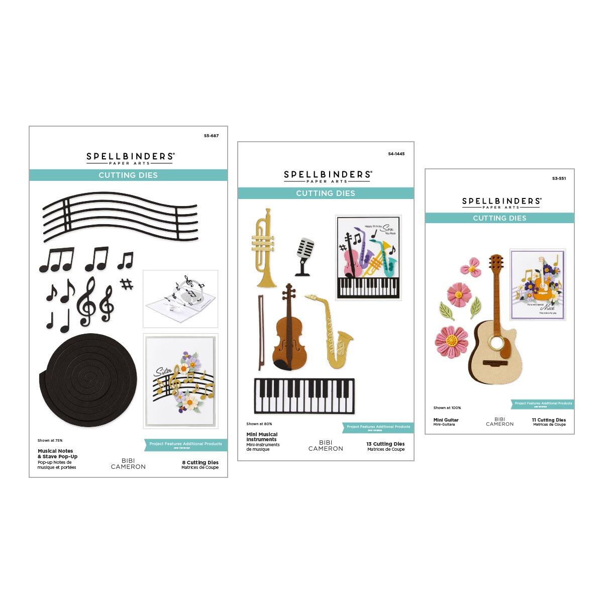 Spellbinders Small Instruments Die Bundle - CraftSource Market: Craft Supplies & Kits Spellbinders > Bundles > Music > Craft Bundle