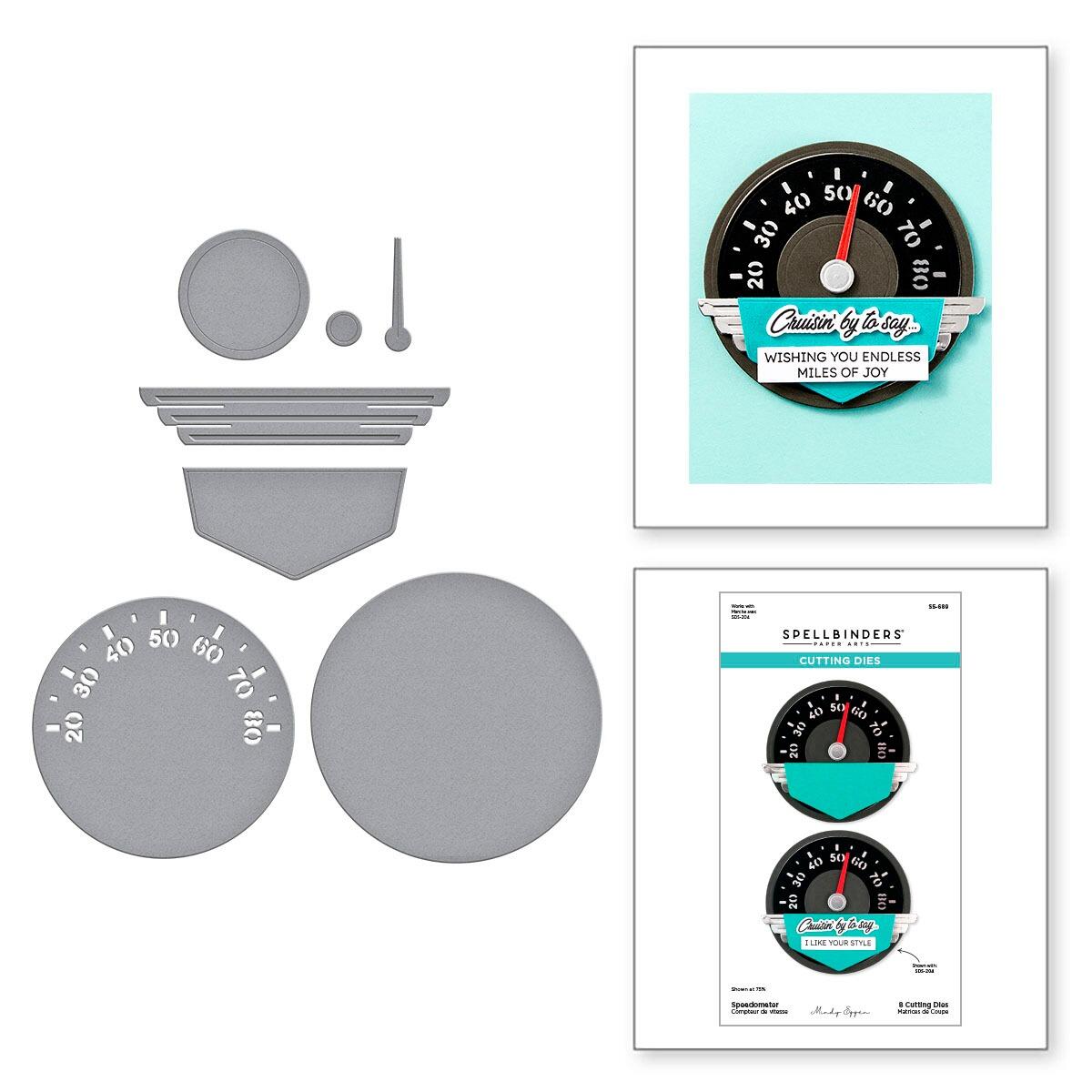 Spellbinders Speedometer Die Set - CraftSource Market: Craft Supplies & Kits Spellbinders > Dies > General > Craft Die Set