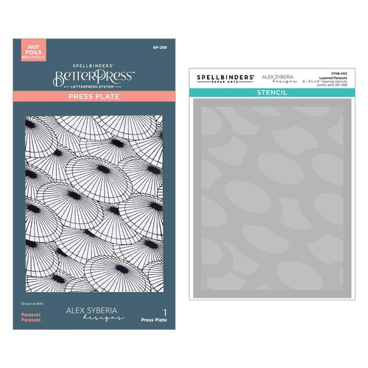 Spellbinders Spring in Kyoto BetterPress & Stencil Bundle - CraftSource Market: Craft Supplies & Kits Spellbinders > Bundles > Spring > Craft Bundle