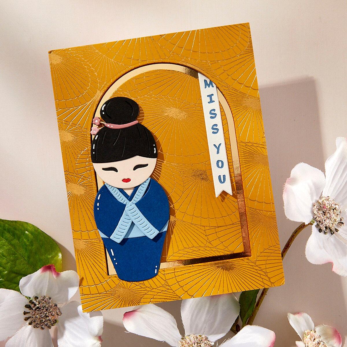 Spellbinders Spring in Kyoto BetterPress & Stencil Bundle - CraftSource Market: Craft Supplies & Kits Spellbinders > Bundles > Spring > Craft Bundle