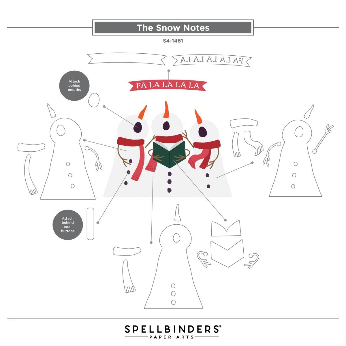 Spellbinders The Snow Notes Die Set - CraftSource Market: Craft Supplies & Kits Spellbinders > Dies > Music > Craft Die Set