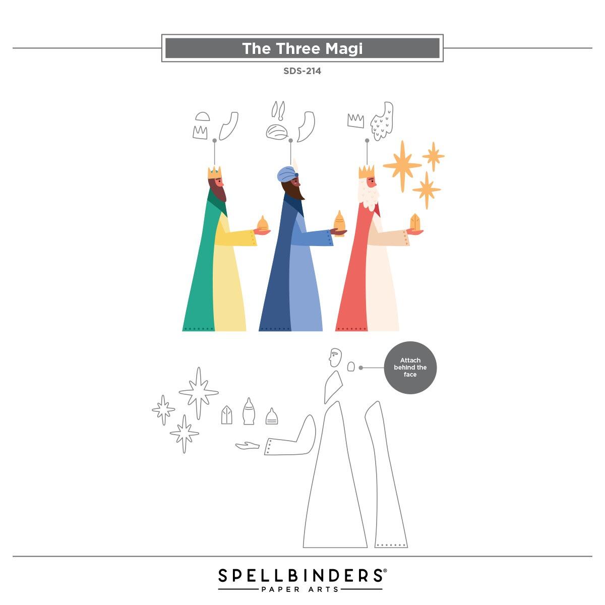 Spellbinders The Three Magi Stamp & Die Set - CraftSource Market: Craft Supplies & Kits Spellbinders > Stamps > Christmas > Craft Stamp Set