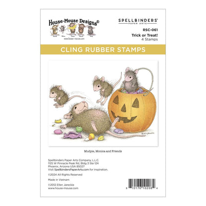 Spellbinders Trick or Treat! Cling Rubber Stamp Set - CraftSource Market: Craft Supplies & Kits Spellbinders > Stamps > Christmas > Craft Stamp Set