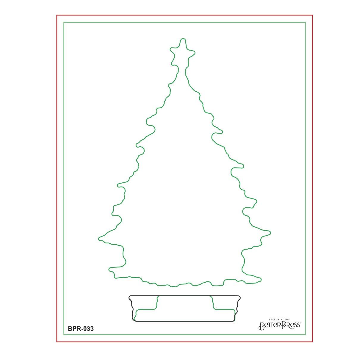 Spellbinders Twinkle Bright Tree Registration BetterPress Plates - CraftSource Market: Craft Supplies & Kits Spellbinders > Letterpress > Christmas > Craft Press Plate