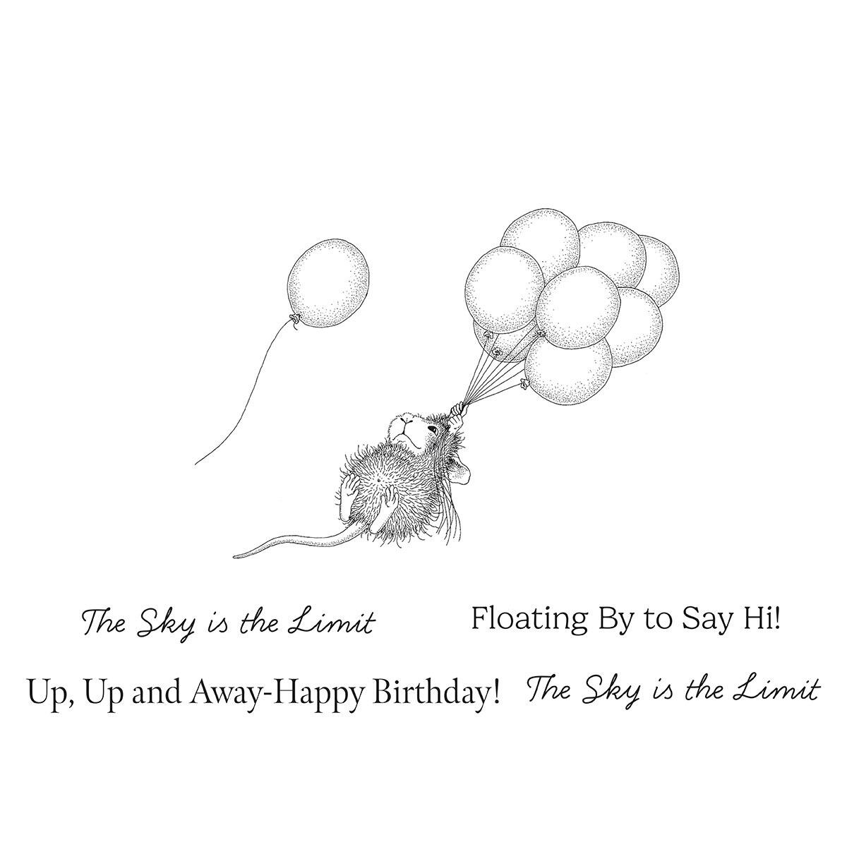 Spellbinders Up, Up and Away Cling Rubber Stamp Set - CraftSource Market: Craft Supplies & Kits Spellbinders > Stamps > Birthday > Craft Stamp Set