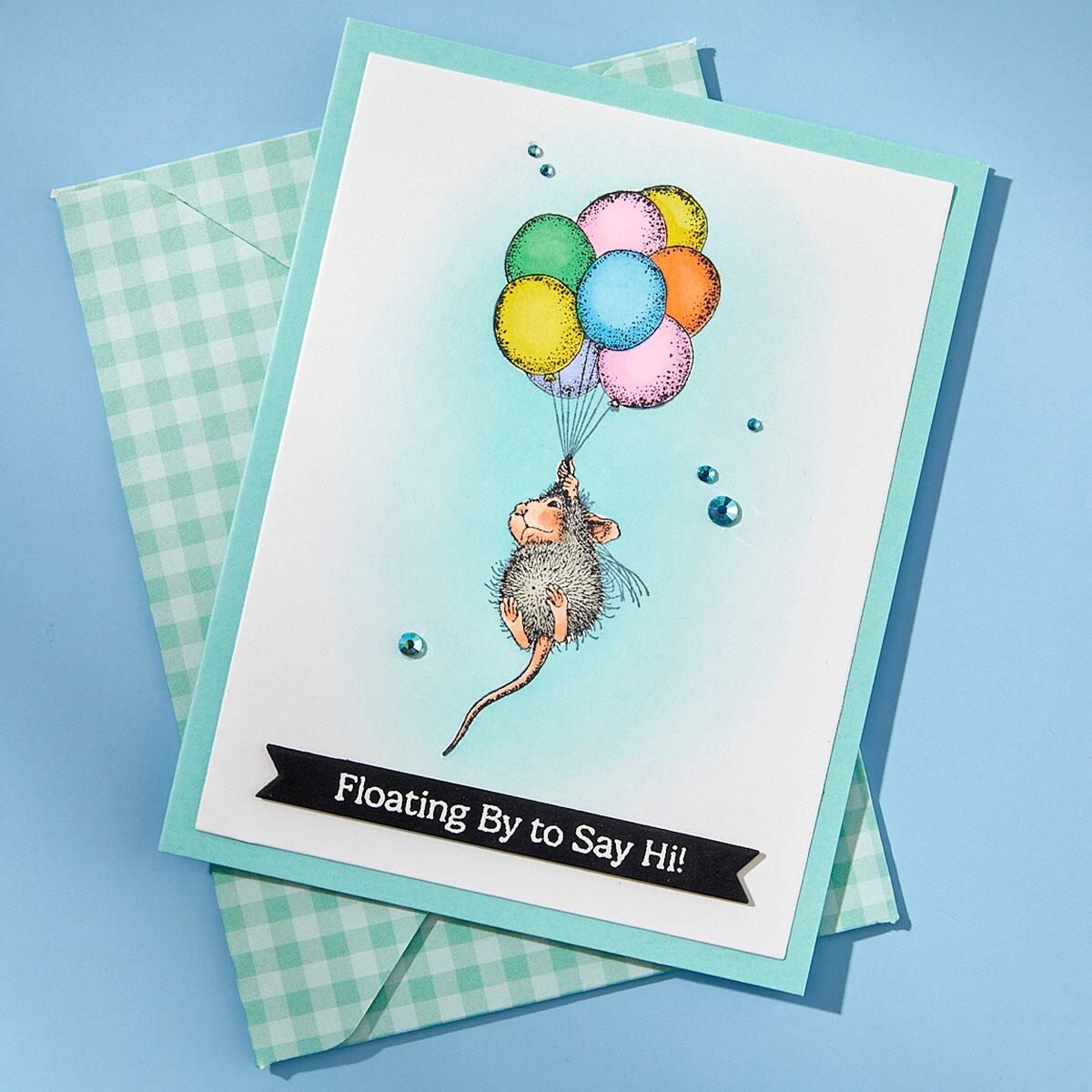 Spellbinders Up, Up and Away Cling Rubber Stamp Set - CraftSource Market: Craft Supplies & Kits Spellbinders > Stamps > Birthday > Craft Stamp Set