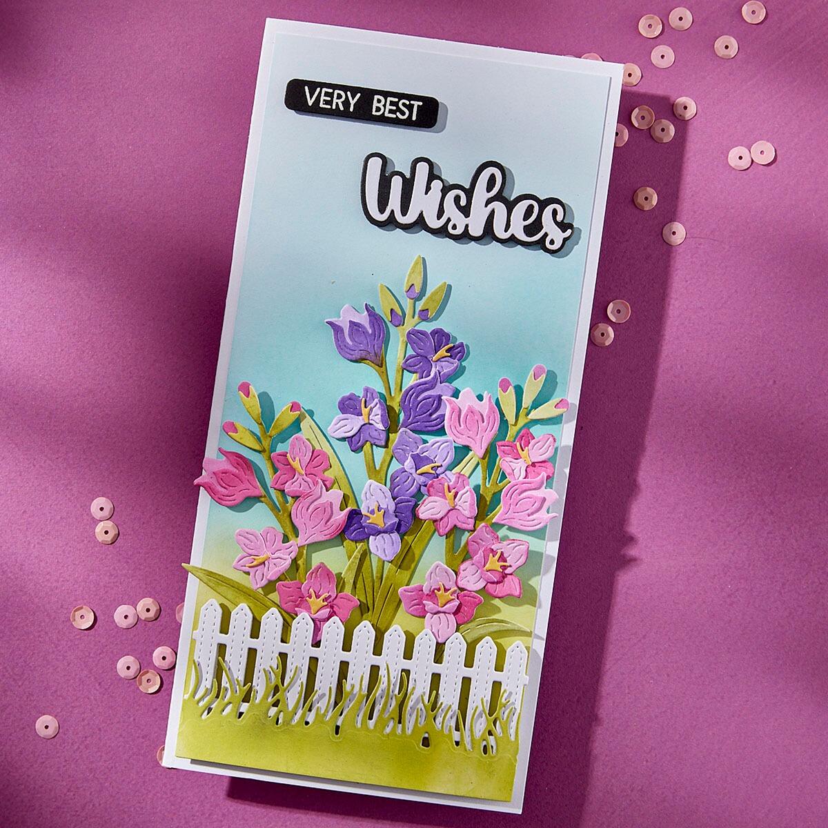 Spellbinders Very Best Wishes Sentiments Clear Stamp & Die Set - CraftSource Market: Craft Supplies & Kits Spellbinders > Bundles > Birthday > Craft Bundle