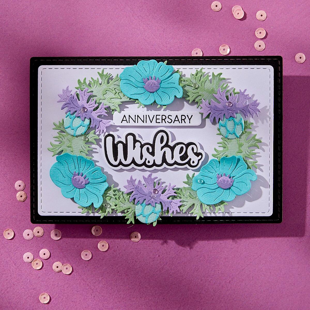 Spellbinders Very Best Wishes Sentiments Clear Stamp & Die Set - CraftSource Market: Craft Supplies & Kits Spellbinders > Bundles > Birthday > Craft Bundle