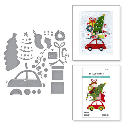 Spellbinders Yuletide Ride Die Set - CraftSource Market: Craft Supplies & Kits Spellbinders > Dies > Christmas > Craft Die Set