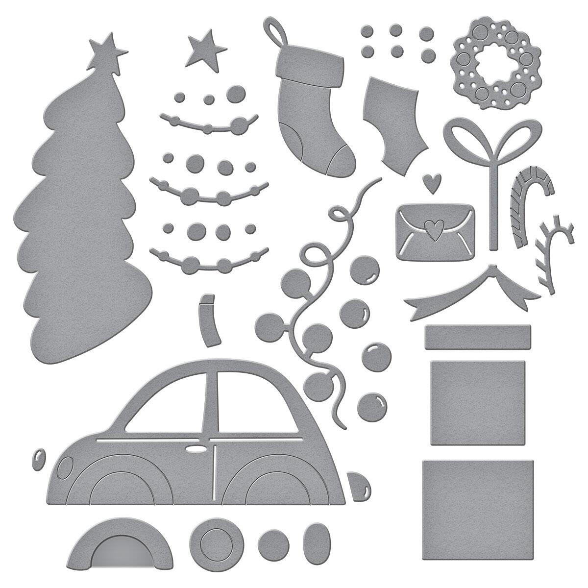 Spellbinders Yuletide Ride Die Set - CraftSource Market: Craft Supplies & Kits Spellbinders > Dies > Christmas > Craft Die Set