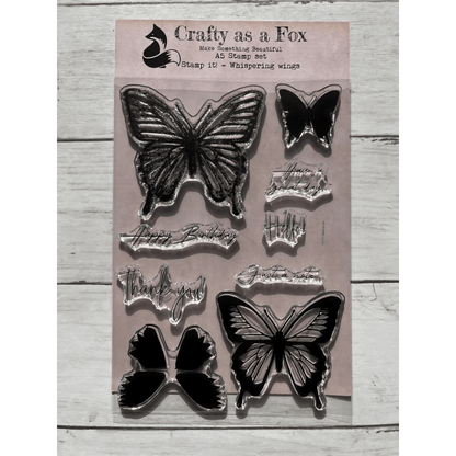 Stamp It - Whispering Wings Stamp Set - CraftSource Market: Craft Supplies & Kits Papercraft > Stamps > Photopolymer Stamps