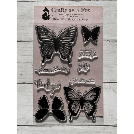 Stamp It - Whispering Wings Stamp Set - CraftSource Market: Craft Supplies & Kits Papercraft > Stamps > Photopolymer Stamps