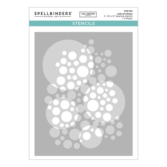 Spellbinders Lots of Circles Stencils from the All About Christmas Collection by Lisa Horton