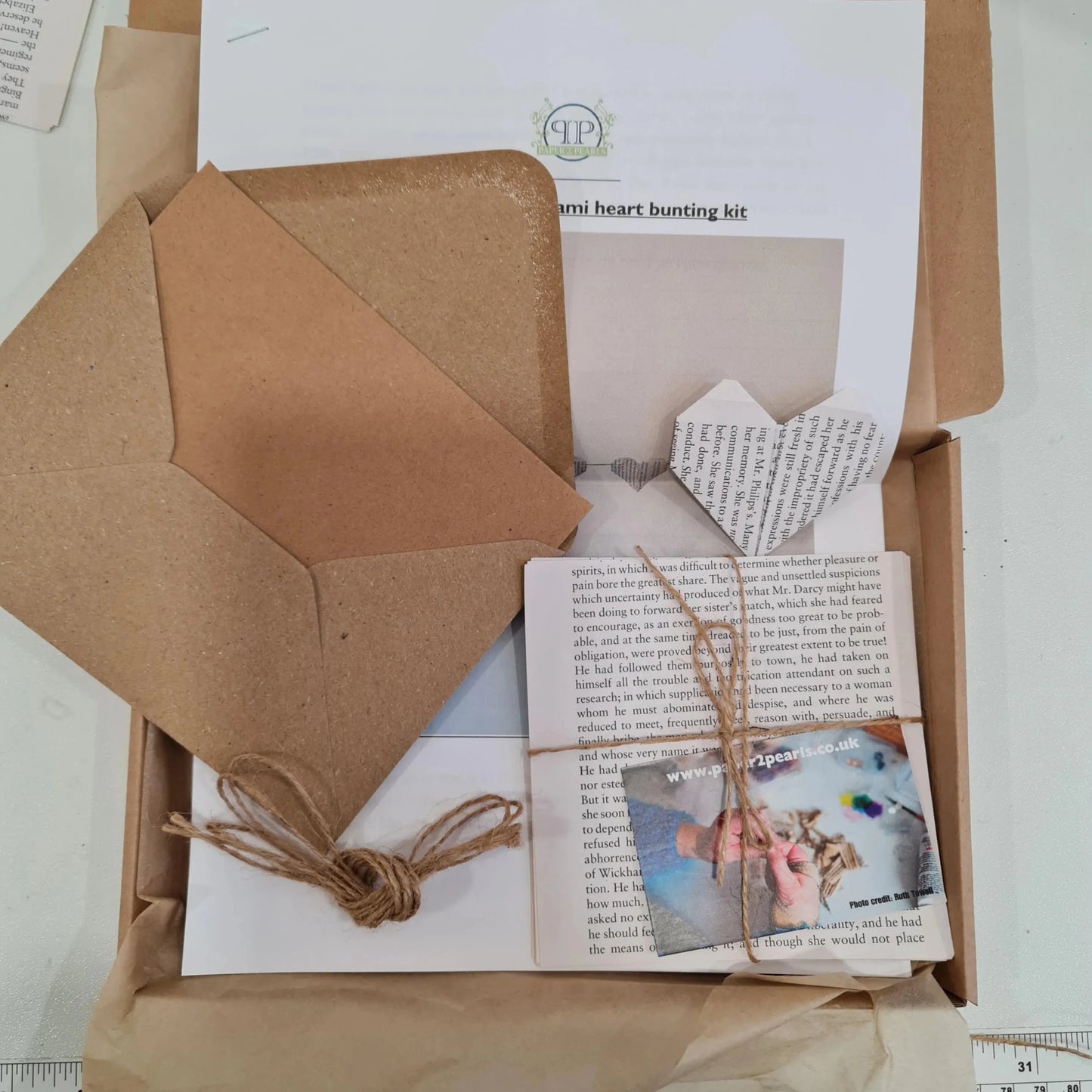 String of Recycled Paper Heart Bunting Kit - CraftSource Market: Craft Supplies & Kits Papercraft > Origami Kits > Beginner