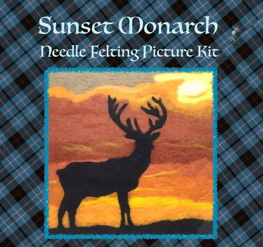 Sunset Monarch Felted Picture Kit - CraftSource Market: Craft Supplies & Kits