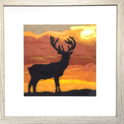 Sunset Monarch Felted Picture Kit - CraftSource Market: Craft Supplies & Kits