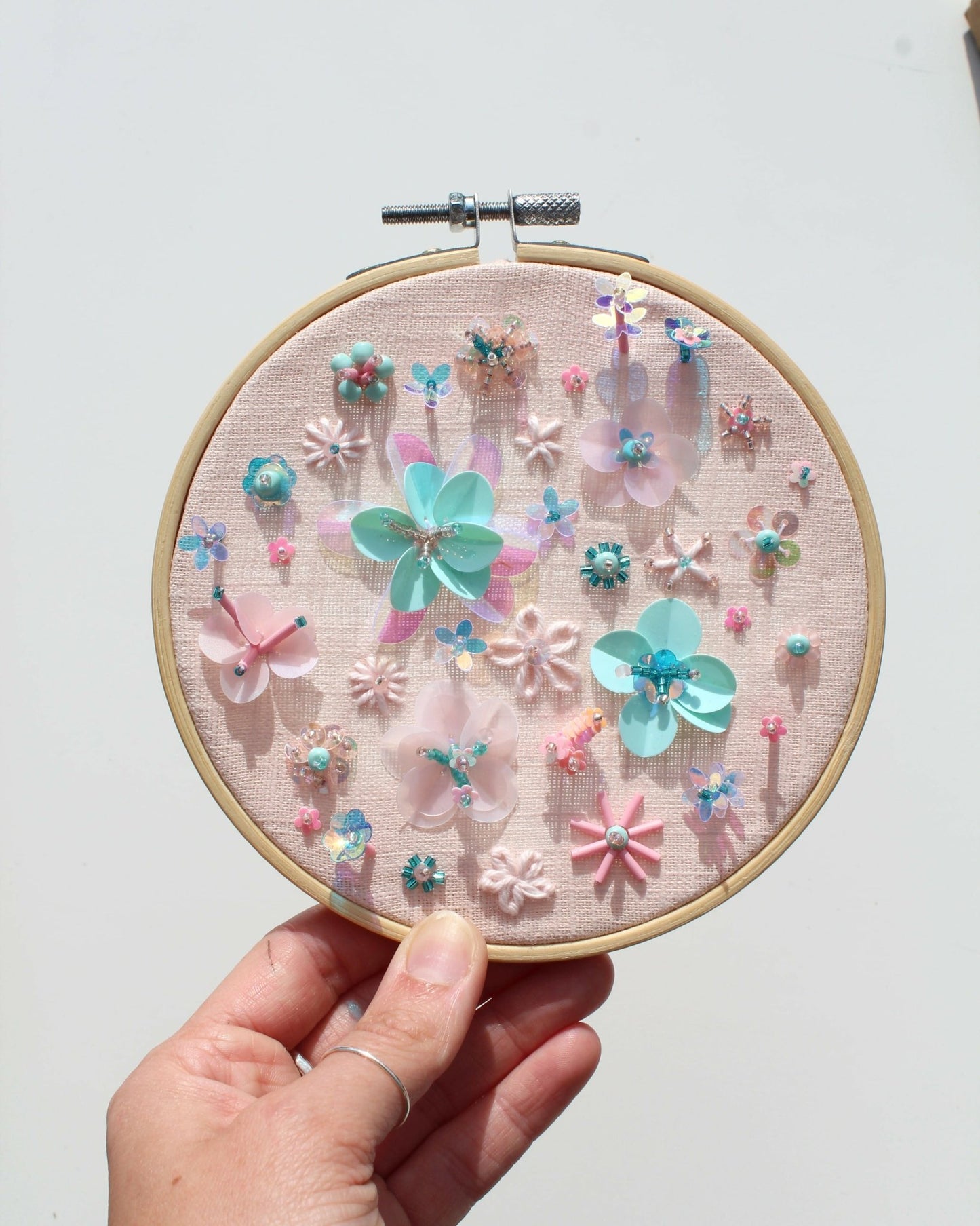 The Floral Beaded Embroidery Kit - CraftSource Market: Craft Supplies & Kits Beaded Embroidery