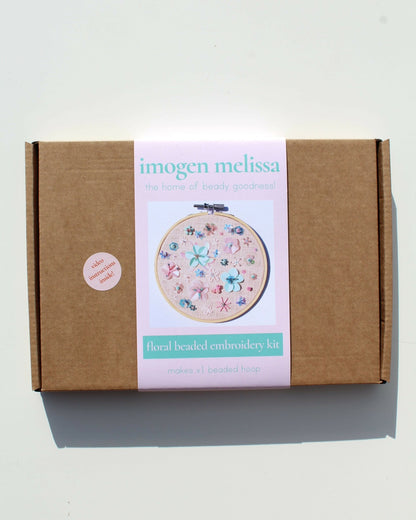The Floral Beaded Embroidery Kit - CraftSource Market: Craft Supplies & Kits Beaded Embroidery