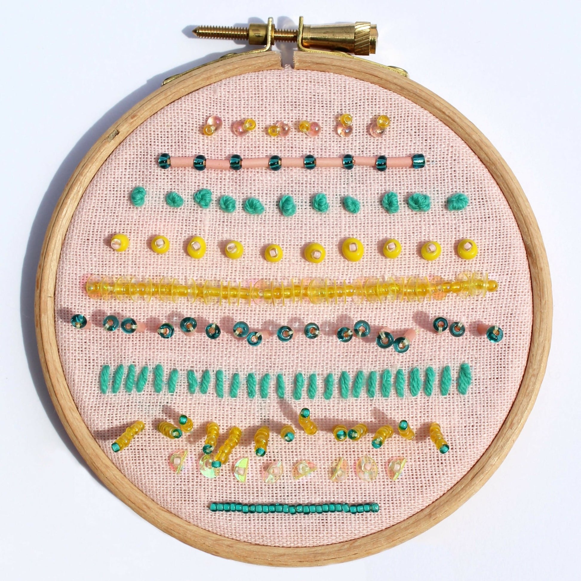 The Sampler Beaded Embroidery Kit - CraftSource Market: Craft Supplies & Kits Beaded Embroidery