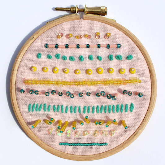 The Sampler Beaded Embroidery Kit - CraftSource Market: Craft Supplies & Kits Beaded Embroidery