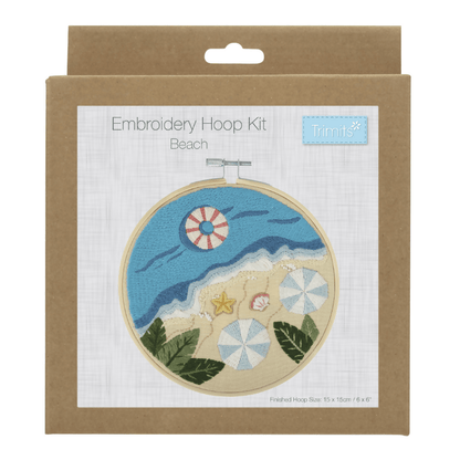 Trimits Beach Embroidery Hoop Kit - CraftSource Market: Craft Supplies & Kits Embroidery and Cross Stitch