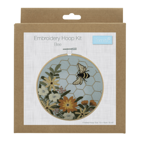 Trimits Bee Embroidery Hoop Kit - CraftSource Market: Craft Supplies & Kits Embroidery and Cross Stitch