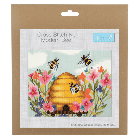 Trimits Bee Large Cross Stitch Kit - CraftSource Market: Craft Supplies & Kits Embroidery and Cross Stitch