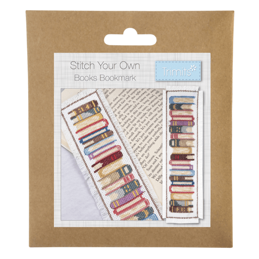 Trimits Books Cross Stitch Bookmark Kit - CraftSource Market: Craft Supplies & Kits Embroidery and Cross Stitch