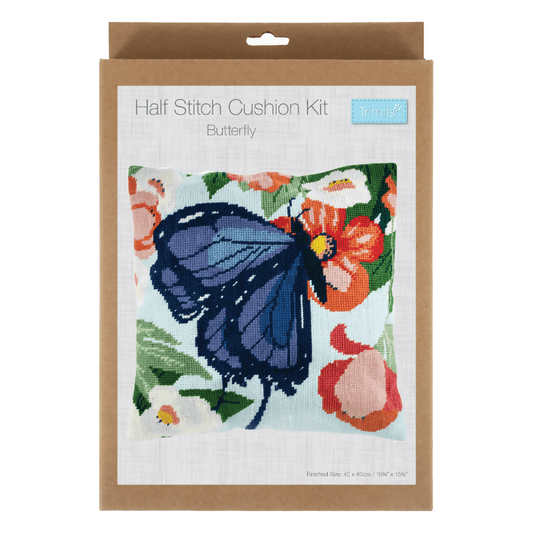 Trimits Butterfly Half Stitch Cushion Kit - CraftSource Market: Craft Supplies & Kits Embroidery and Cross Stitch