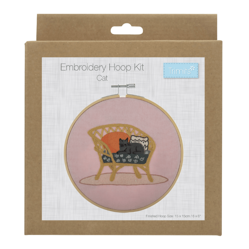 Trimits Cat Embroidery Hoop Kit - CraftSource Market: Craft Supplies & Kits Embroidery and Cross Stitch