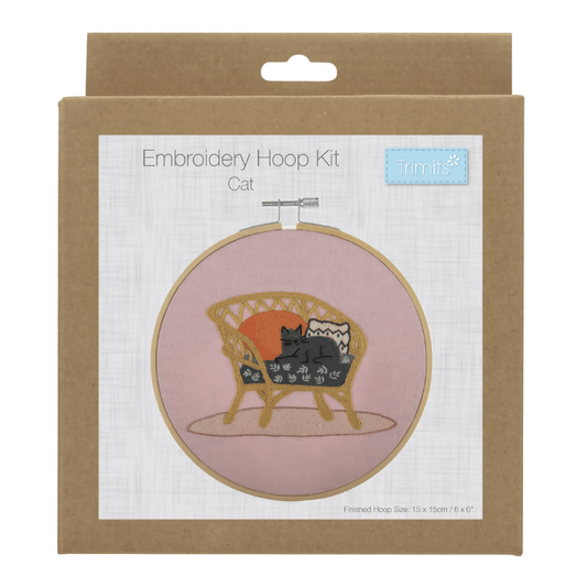 Trimits Cat Embroidery Hoop Kit - CraftSource Market: Craft Supplies & Kits Embroidery and Cross Stitch