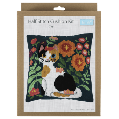 Trimits Cat Half Stitch Cushion Kit - CraftSource Market: Craft Supplies & Kits Embroidery and Cross Stitch