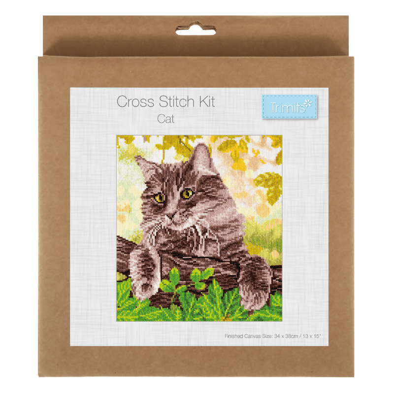 Trimits Cat Large Cross Stitch Kit - CraftSource Market: Craft Supplies & Kits Embroidery and Cross Stitch