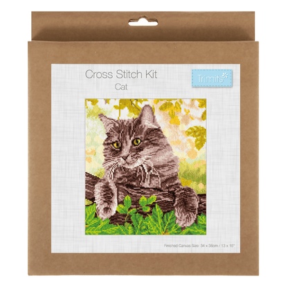 Trimits Cat Large Cross Stitch Kit - CraftSource Market: Craft Supplies & Kits Embroidery and Cross Stitch