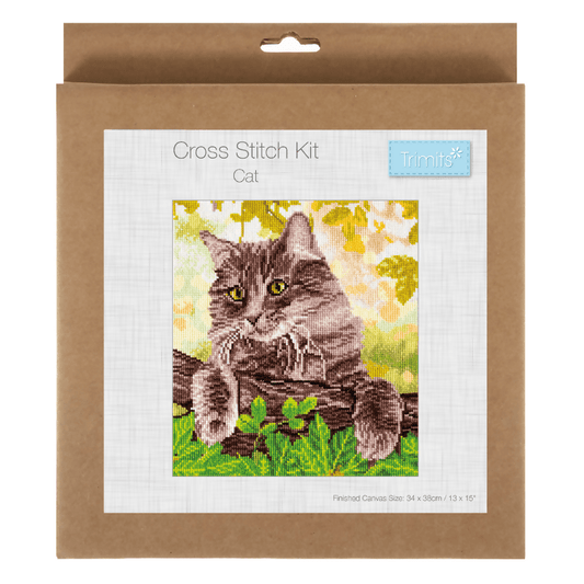 Trimits Cat Large Cross Stitch Kit - CraftSource Market: Craft Supplies & Kits Embroidery and Cross Stitch