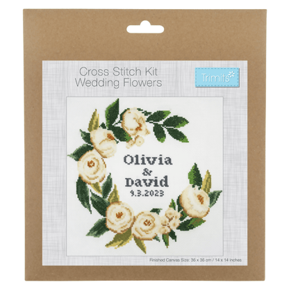 Trimits Celebration Wreath Large Cross Stitch Kit - CraftSource Market: Craft Supplies & Kits Embroidery and Cross Stitch