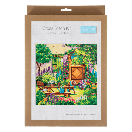 Trimits Country Garden XL Cross Stitch Kit - CraftSource Market: Craft Supplies & Kits Embroidery and Cross Stitch