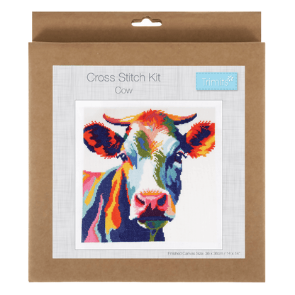 Trimits Cow Large Cross Stitch Kit - CraftSource Market: Craft Supplies & Kits Embroidery and Cross Stitch
