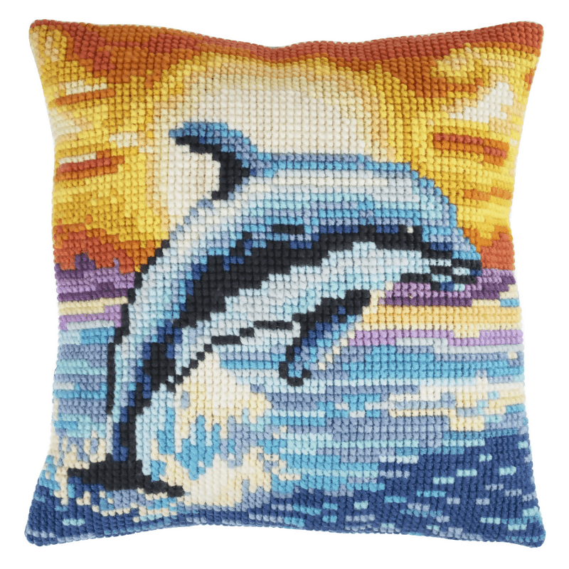 Trimits Cushion Dolphin Cross Stitch Kit - CraftSource Market: Craft Supplies & Kits Embroidery and Cross Stitch
