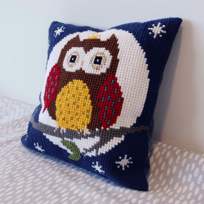 Trimits Cushion Night Owl Cross Stitch Kit - CraftSource Market: Craft Supplies & Kits Embroidery and Cross Stitch