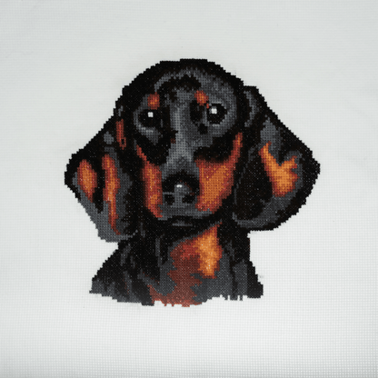 Trimits Dachshund Large Cross Stitch Kit - CraftSource Market: Craft Supplies & Kits Embroidery and Cross Stitch