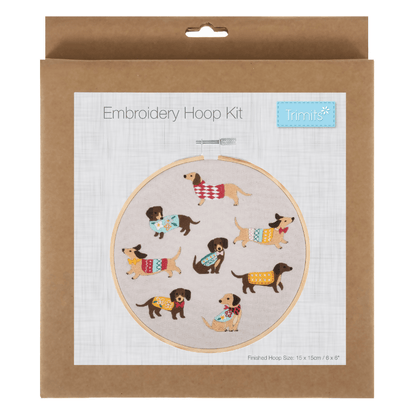 Trimits Dogs Embroidery Hoop Kit - CraftSource Market: Craft Supplies & Kits Embroidery and Cross Stitch