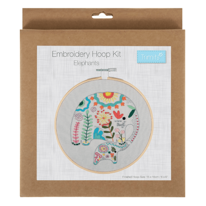 Trimits Elephants Embroidery Hoop Kit - CraftSource Market: Craft Supplies & Kits Embroidery and Cross Stitch