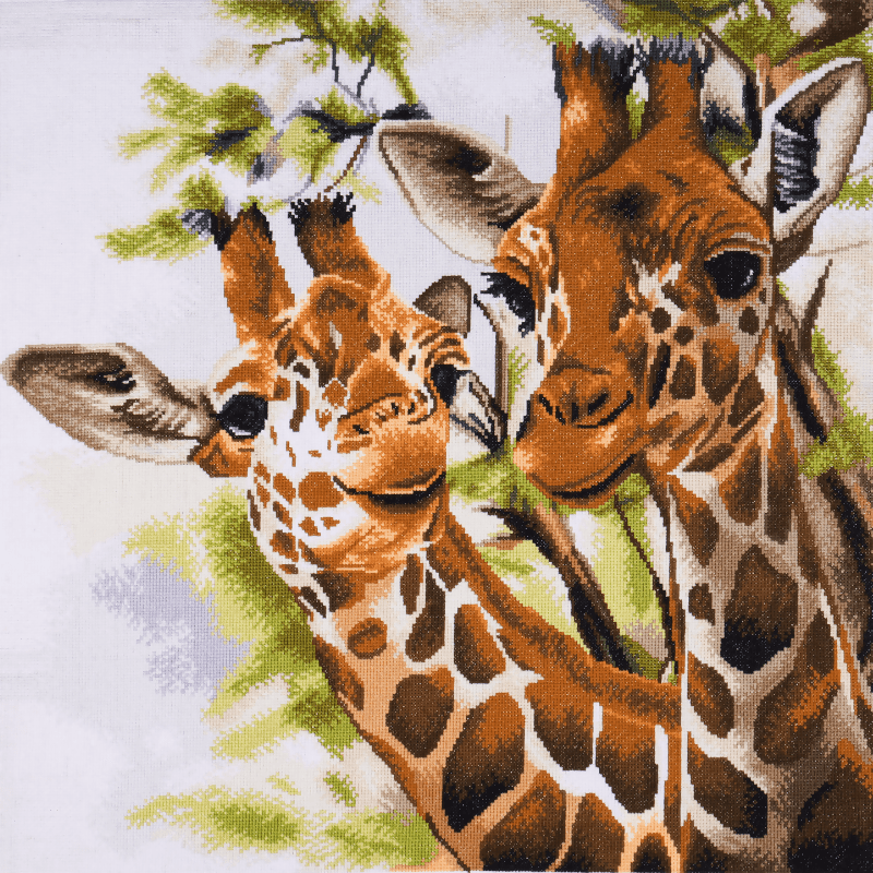 Trimits Extra Large Giraffes Cross Stitch Kit - CraftSource Market: Craft Supplies & Kits Embroidery and Cross Stitch