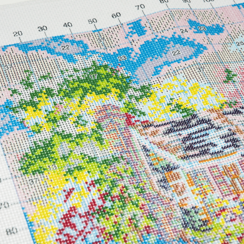 Trimits Extra Large Summer View Cross Stitch Kit - CraftSource Market: Craft Supplies & Kits Embroidery and Cross Stitch
