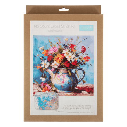 Trimits Extra Large Wild Flowers Cross Stitch Kit - CraftSource Market: Craft Supplies & Kits Embroidery and Cross Stitch
